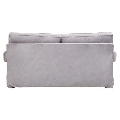 2 Seat Grey Velvet Sofa, Ralph