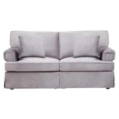 2 Seat Grey Velvet Sofa, Ralph