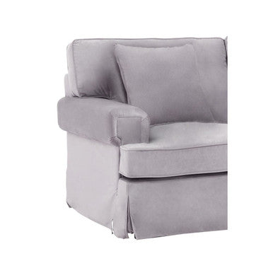 2 Seat Grey Velvet Sofa, Ralph