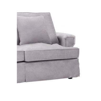 2 Seat Grey Velvet Sofa, Ralph