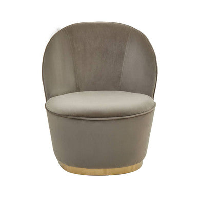 Kids Tamra Mink Velvet Gold Base Chair