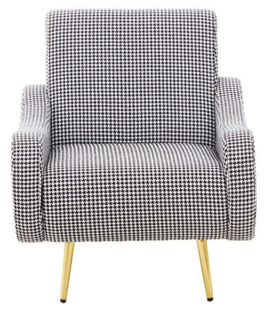 Holli Black & White Checked Armchair
