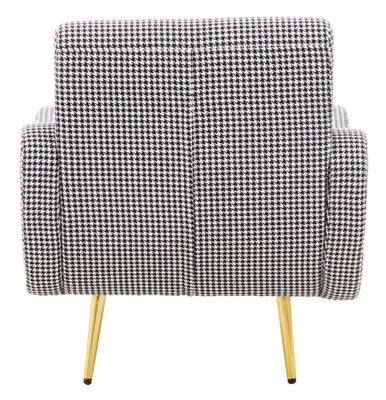 Holli Black & White Checked Armchair