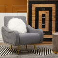 Holli Black & White Checked Armchair
