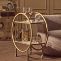 Vizzini Brass Finished 2 Tier Bar Trolley