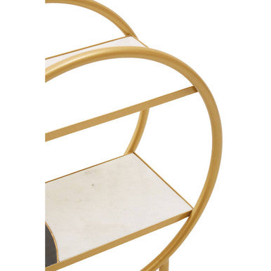 Vizzini Brass Finished 2 Tier Bar Trolley