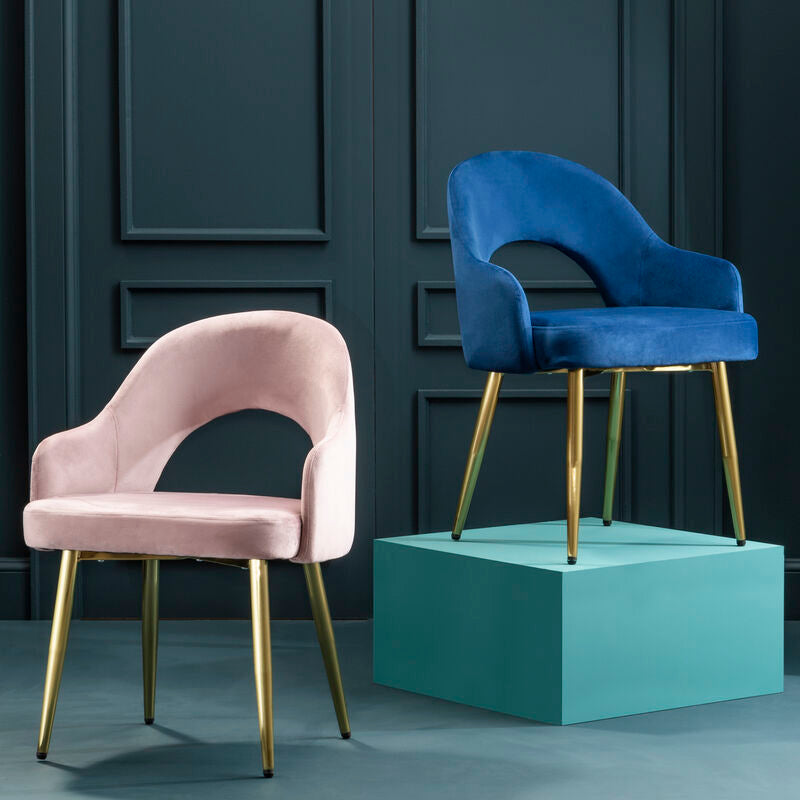 Dani Midnight Blue Velvet Dining Chair