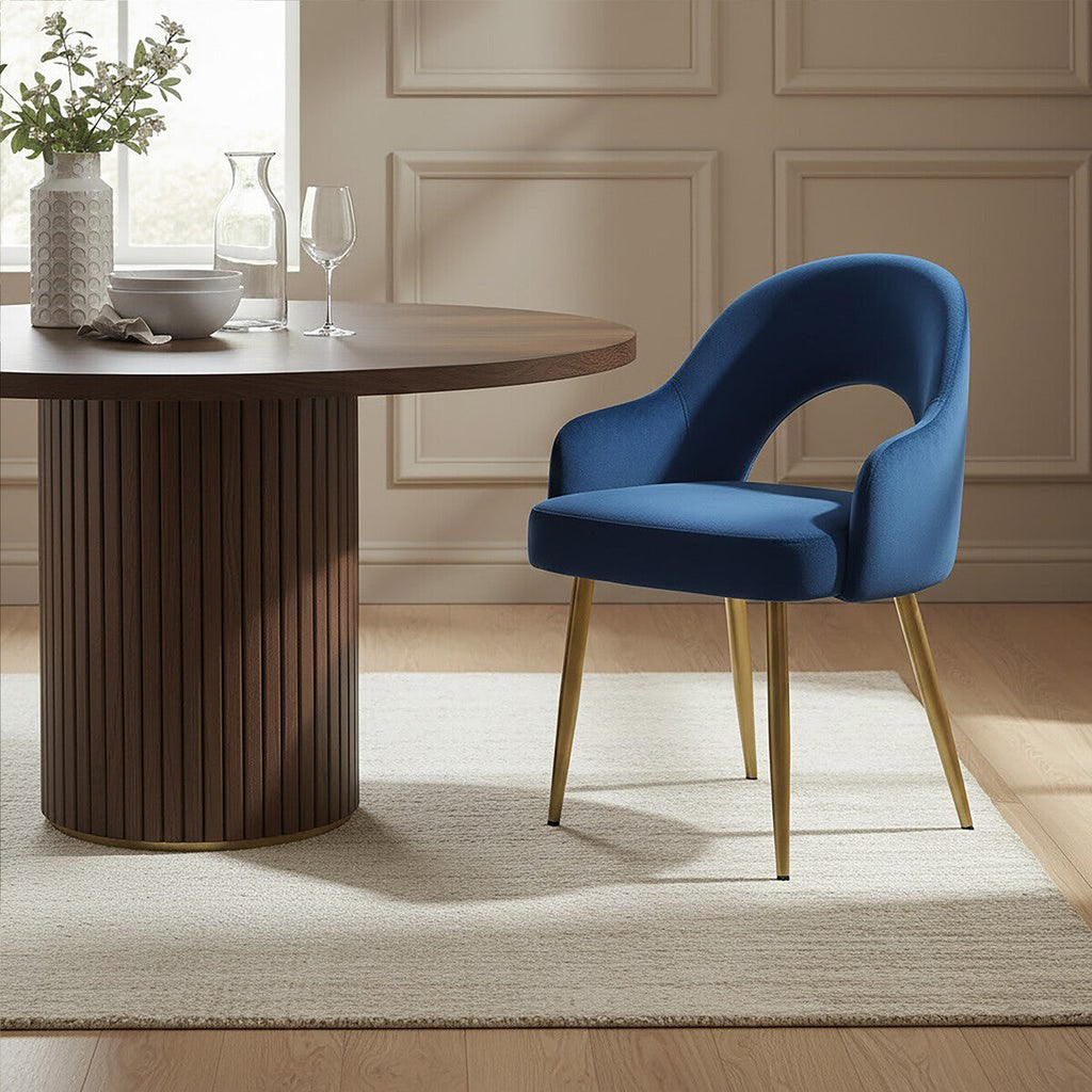 Dani Midnight Blue Velvet Dining Chair