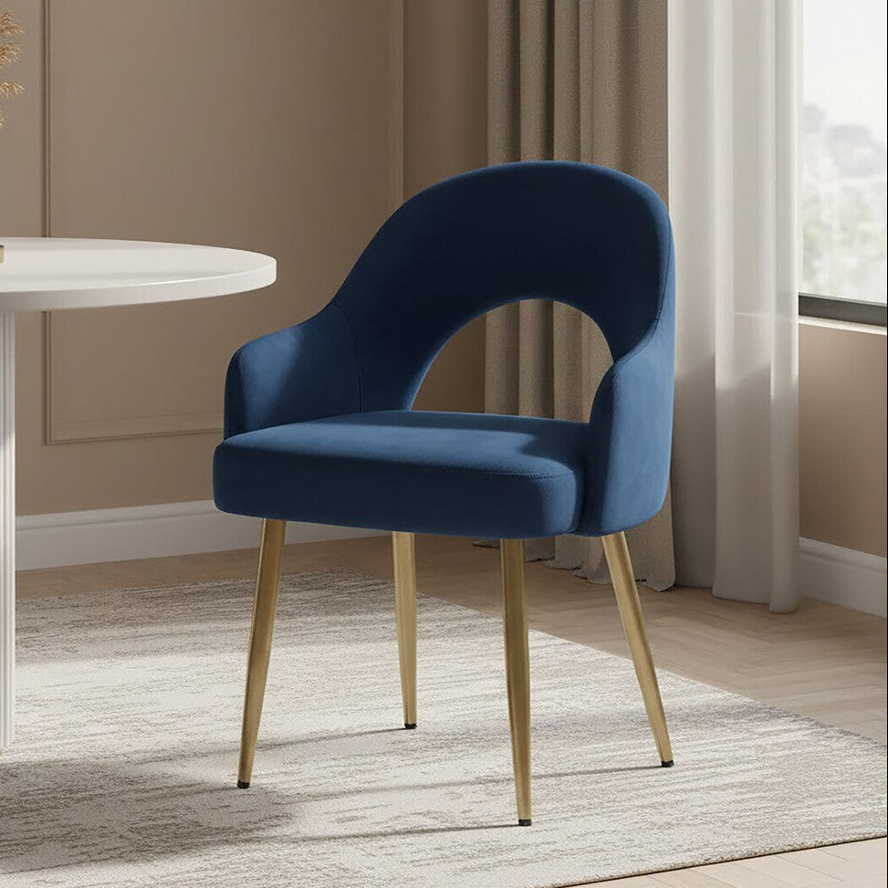 Dani Midnight Blue Velvet Dining Chair