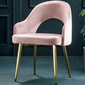 Dani Dusky Pink Velvet Dining Chair