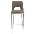 Gilden Grey Leather Bar Chair