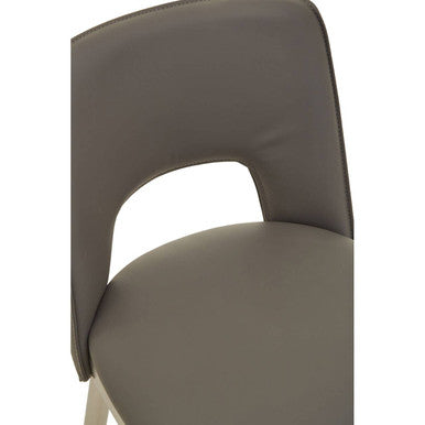 Gilden Grey Leather Bar Chair