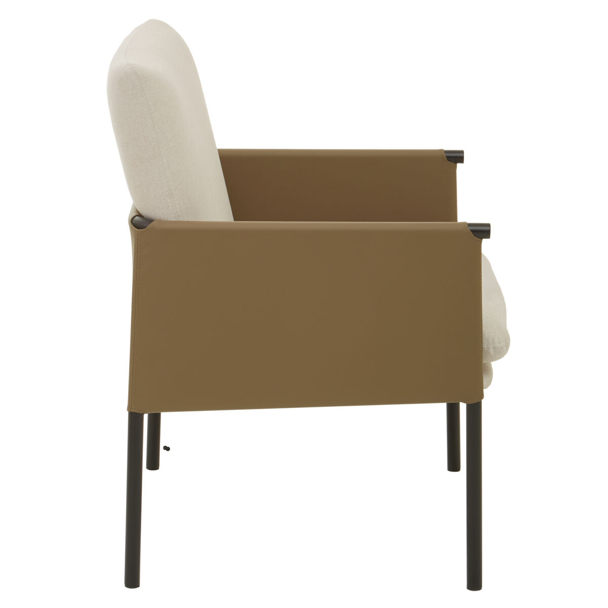 Gildenwhite Fabric & Brown Leather Dining Chair