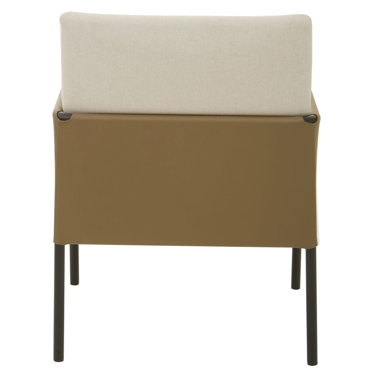 Gildenwhite Fabric & Brown Leather Dining Chair