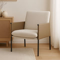 Gildenwhite Fabric & Brown Leather Dining Chair