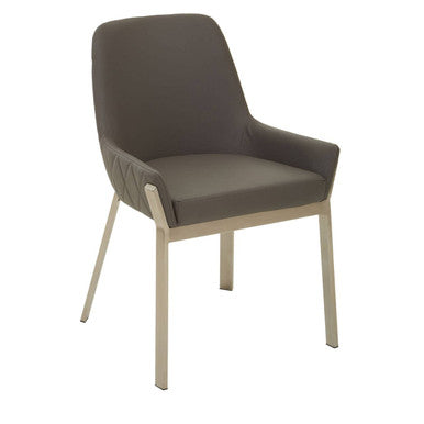 Gilden Grey Leather Dining Chair