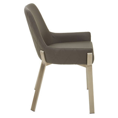 Gilden Grey Leather Dining Chair