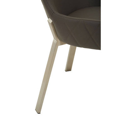 Gilden Grey Leather Dining Chair
