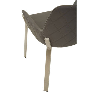 Gilden Grey Leather Dining Chair