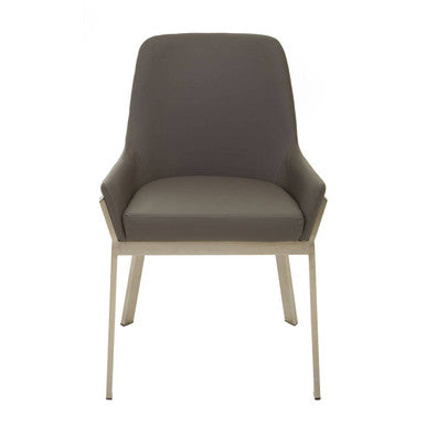 Gilden Grey Leather Dining Chair