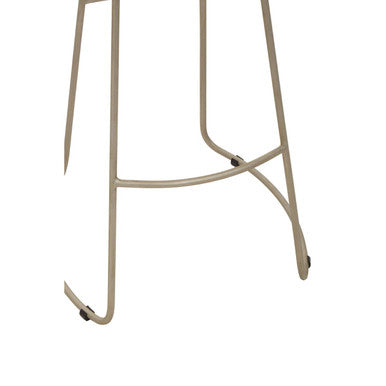 Nandri Acacia Wood & Antique Silver Bar Stool
