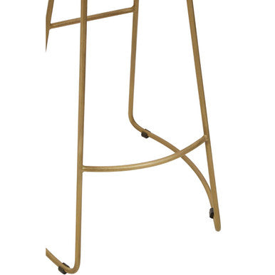Nandri Acacia Wood & Antique Brass Bar Stool