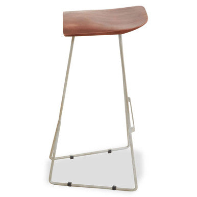 Nandri Acacia Wood With Antique Silver Frame Bar Stool