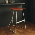 Nandri Acacia Wood With Antique Silver Frame Bar Stool