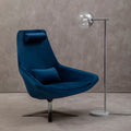 Kalo Navy Velvet Swivel Lounge Chair