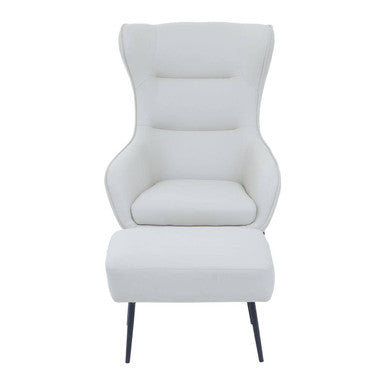 Kaiko Stone Leather Armchair & Footstool