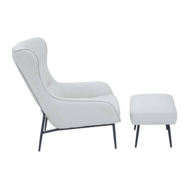 Kaiko Stone Leather Armchair & Footstool