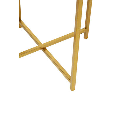 Set Of 2 Black Wire & Gold Metal Frame Nesting Tables, Enzo
