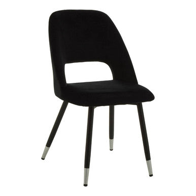 Warren Velvet Black Contemporary Dining Chair