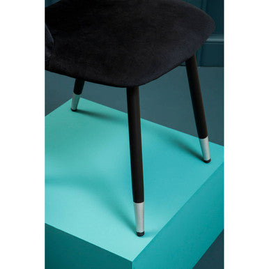 Warren Velvet Black Contemporary Dining Chair