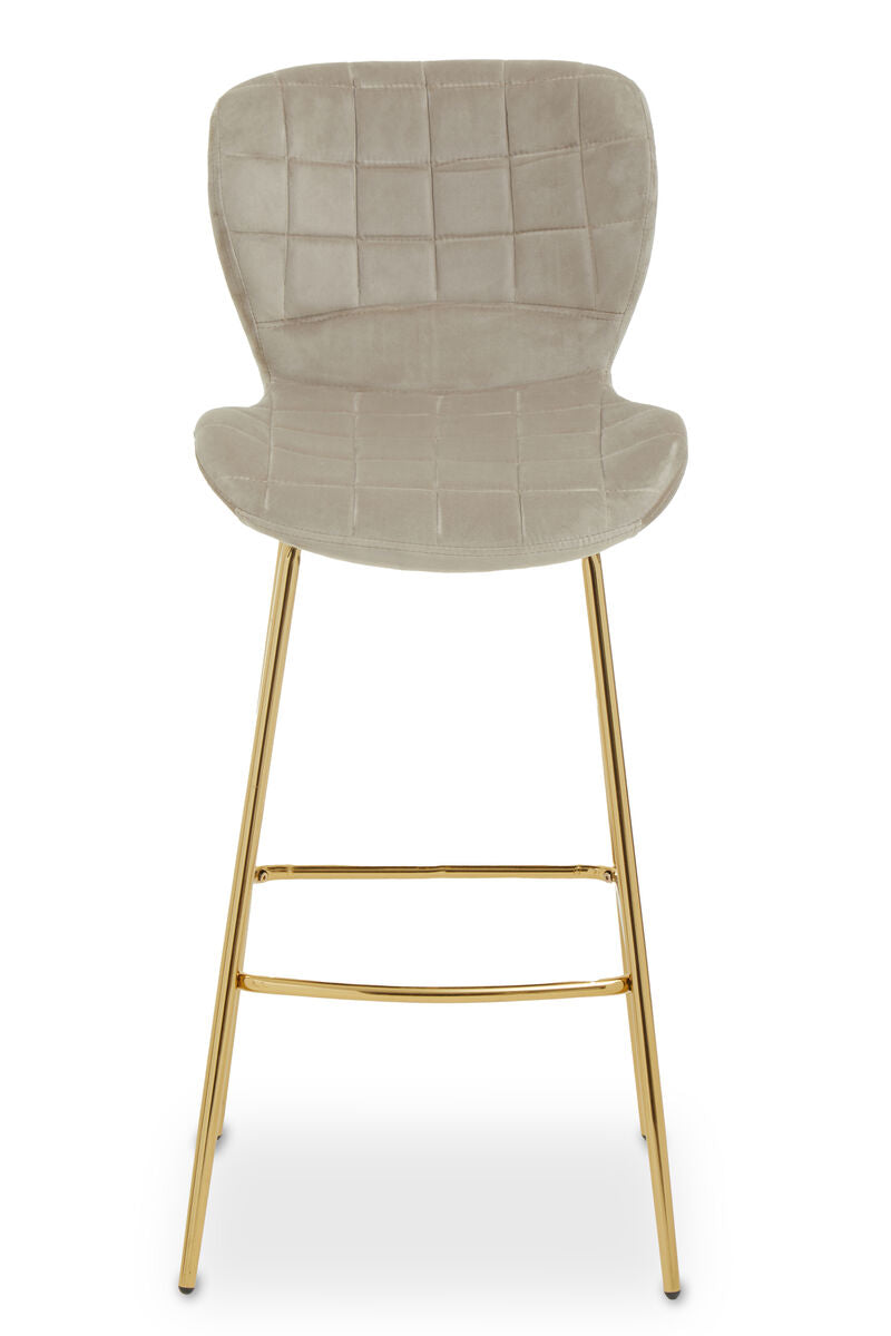 Warton Mink Velvet Bar Chair