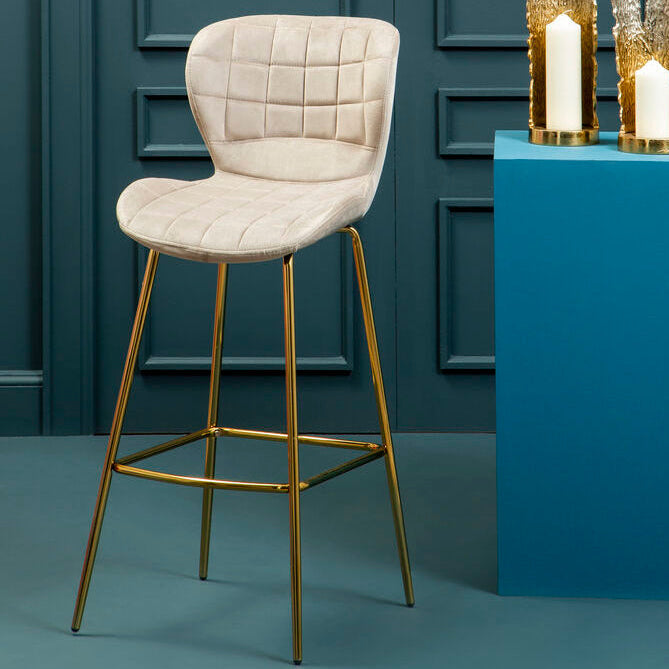 Warton Mink Velvet Bar Chair