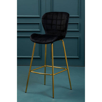 Warton Bar Chair Black Modern