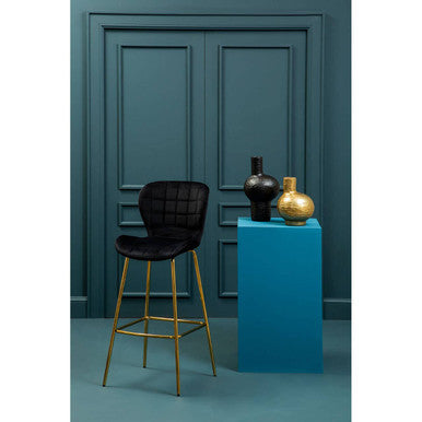 Warton Bar Chair Black Modern