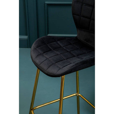 Warton Bar Chair Black Modern