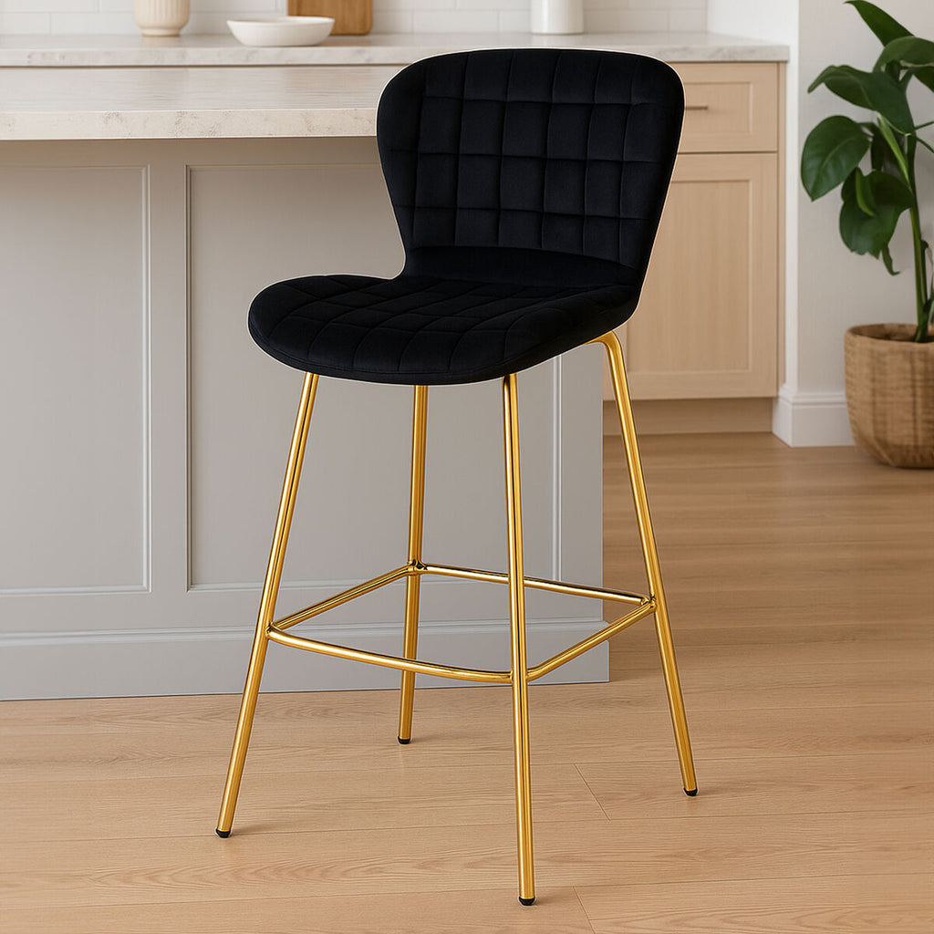 Warton Bar Chair Black Modern