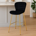 Warton Bar Chair Black Modern