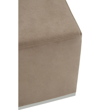 Hagen Mink & Silver Square Stool