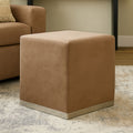 Hagen Mink & Silver Square Stool