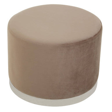 Hagen Mink & Silver Round Stool