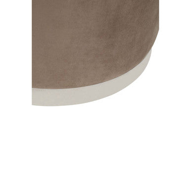 Hagen Mink & Silver Round Stool