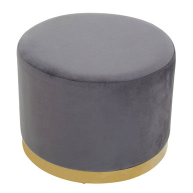 Hagen Grey & Gold Round Stool