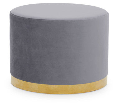Hagen Grey & Gold Round Stool