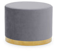 Hagen Grey & Gold Round Stool
