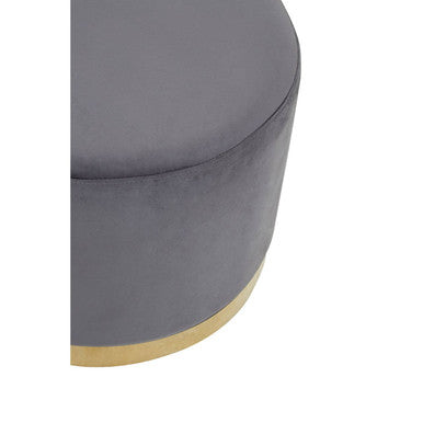 Hagen Grey & Gold Round Stool