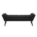 Alea Black Fabric Bench